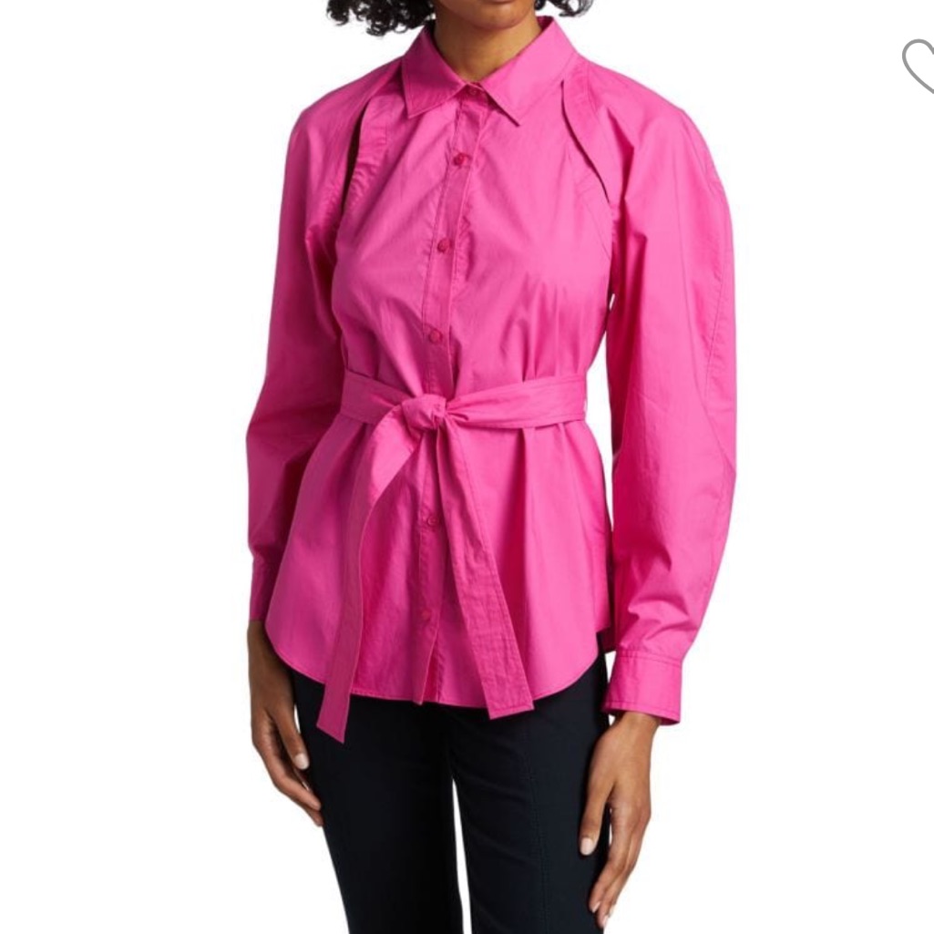 Nwt 10 Crosby Derek Lam Pink Blouse